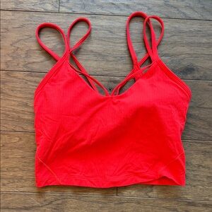 Lululemon Red Align Strappy Ribbed Sports Bra